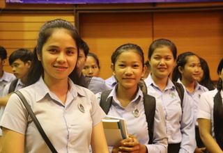 Students show up at the event to celebrate World Population Day, themed "Family Planning is a human right"