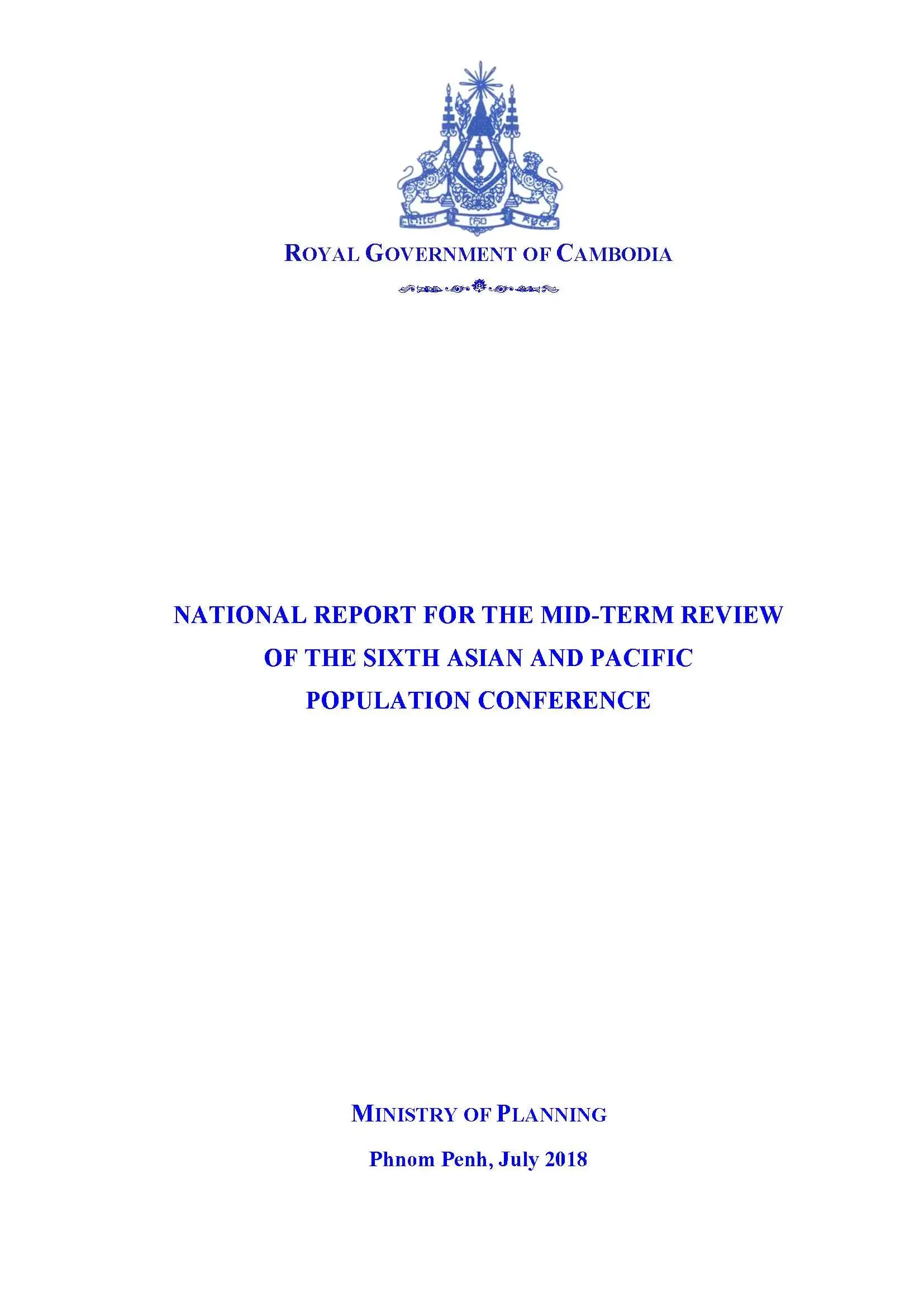 National report for the mid-term review of the sixth Asian and Pacific Population Conference