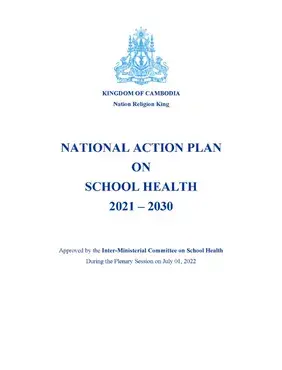 National Action Plan on School Health 2021-2030