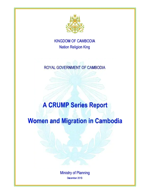 Women and migration in Cambodia