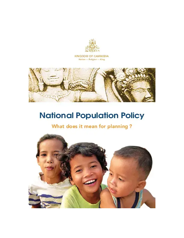 National Population Policy - Booklet