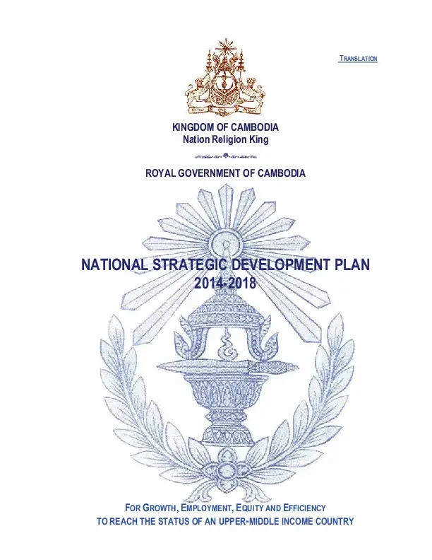 National Strategic Development Plan 2014-2018