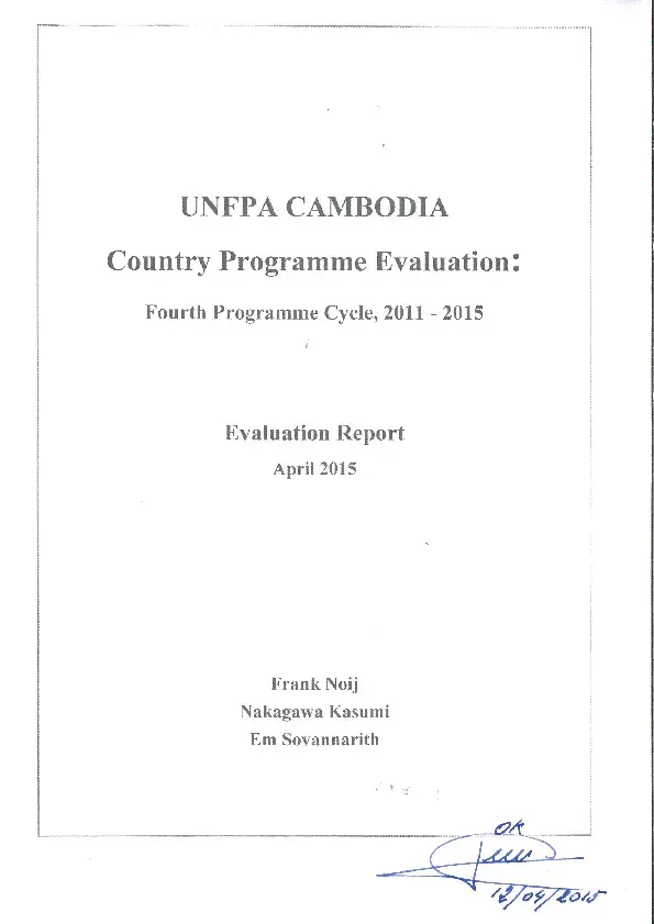 Country Programme Evaluation